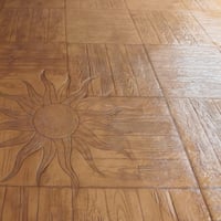 Motif bois et soleil