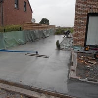2ème étape le lissage du béton