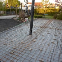 1ère étape le coulage du béton